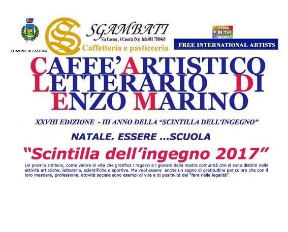XXIII edizione del Caffè letterario di Enzo Marino venerdì 15 Dicembre ore 17